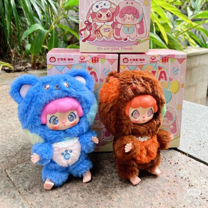 

Original Baby Three Blind Box Mia'S Cute Friends Series Animal Pendant Decoration Mysterious Bag Plushtoy Birthday Gift