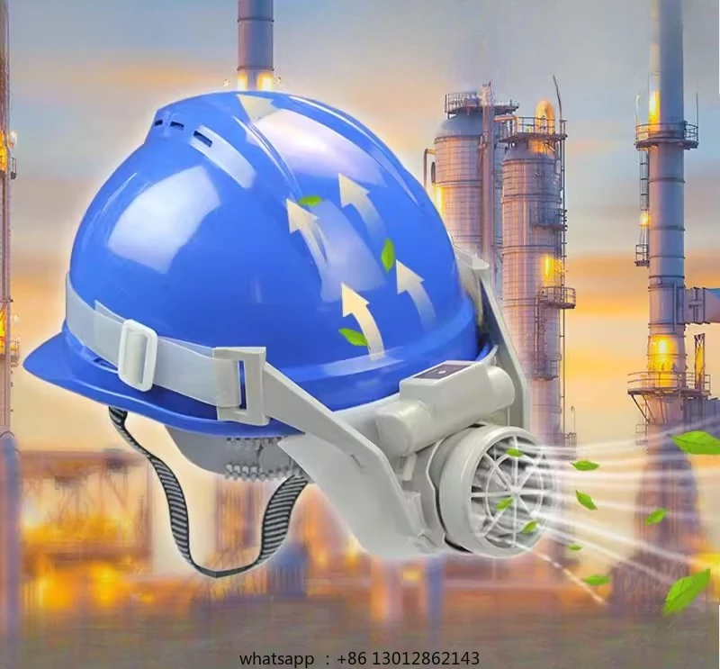 

Портативный налобный вентилятор, портативный небольшой зарядный шлем для работы на открытом воздухе, каска