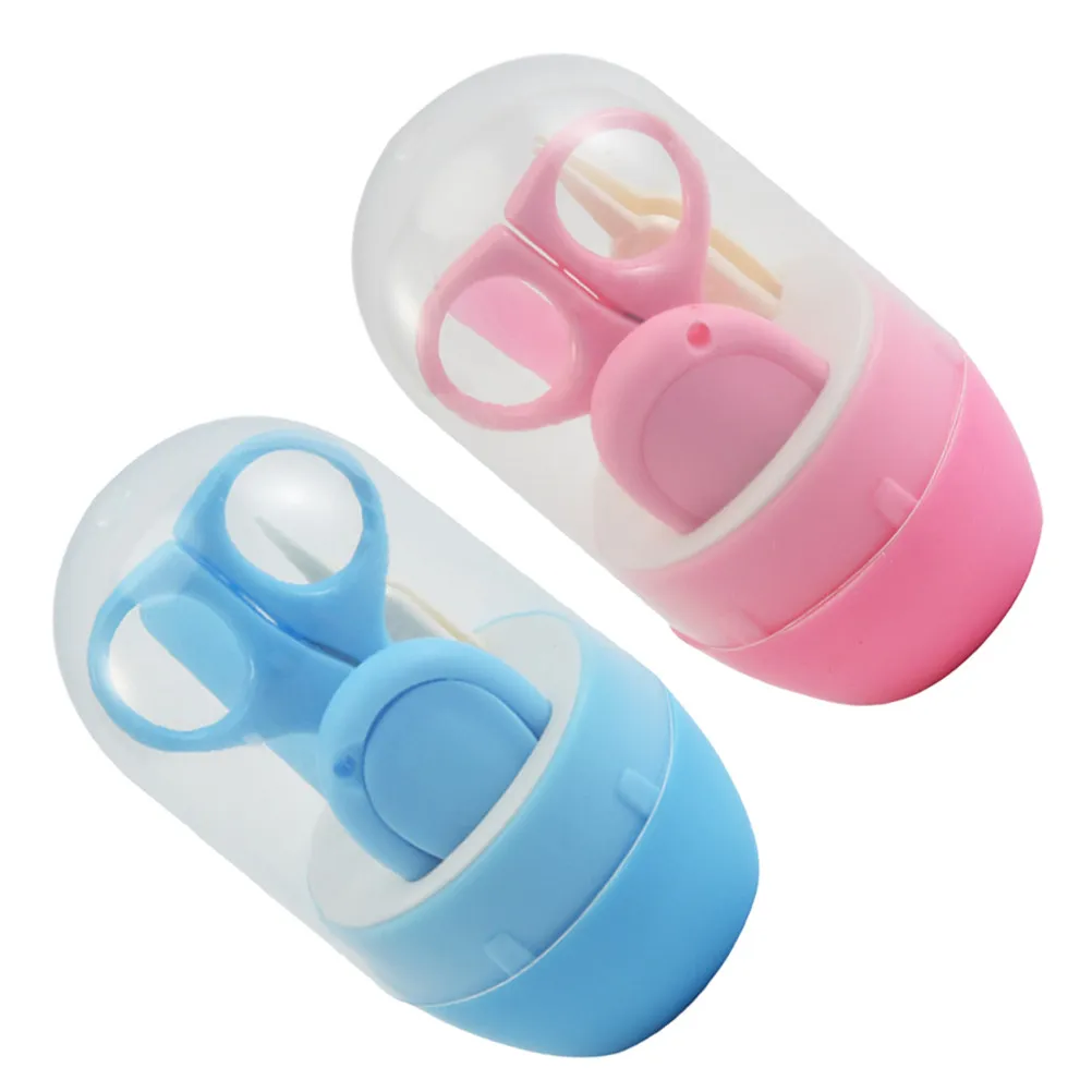 

Набор из 2-х детских ножниц для ногтей с закругленными лезвиями для малышей, детские кусачки для ногтей, набор для ухода за младенцами, инструмент для чистки носа, маникюрный набор