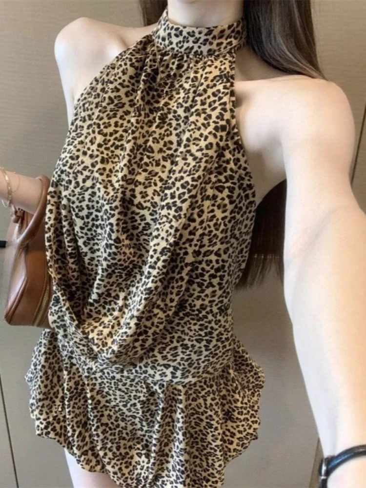 Gaun Mini Lipit A-line Tanpa L - Y2K Backless Halter Mini Dress ulasan dan harga