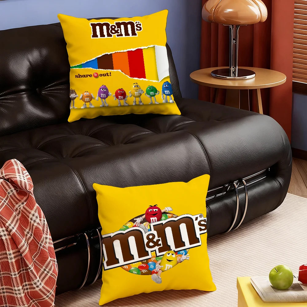 

Декоративная квадратная подушка M&M's для спальни, дивана, гостиной, декор для спинки, для отдыха и сна