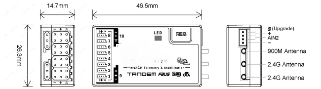 2.4Ghz 900Mhz receivers TDSR10