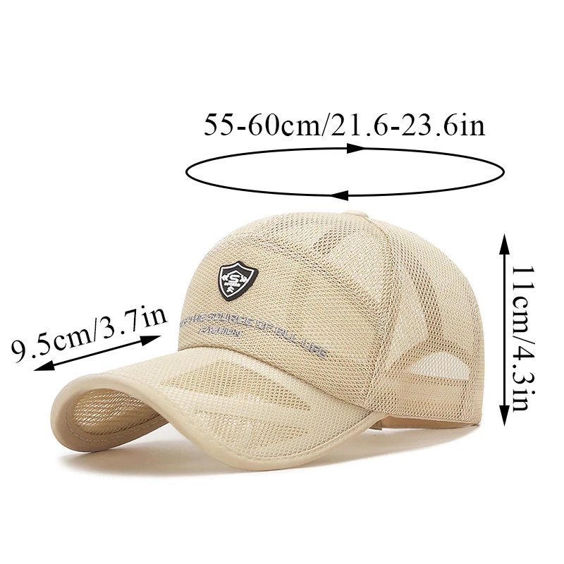 1 PCS Unisex Cap Casual Plain Mesh Baseball Cap Adjustable Snapback Hats For Women Men Hip Hop Trucker Cap Streetwear Summer Hat