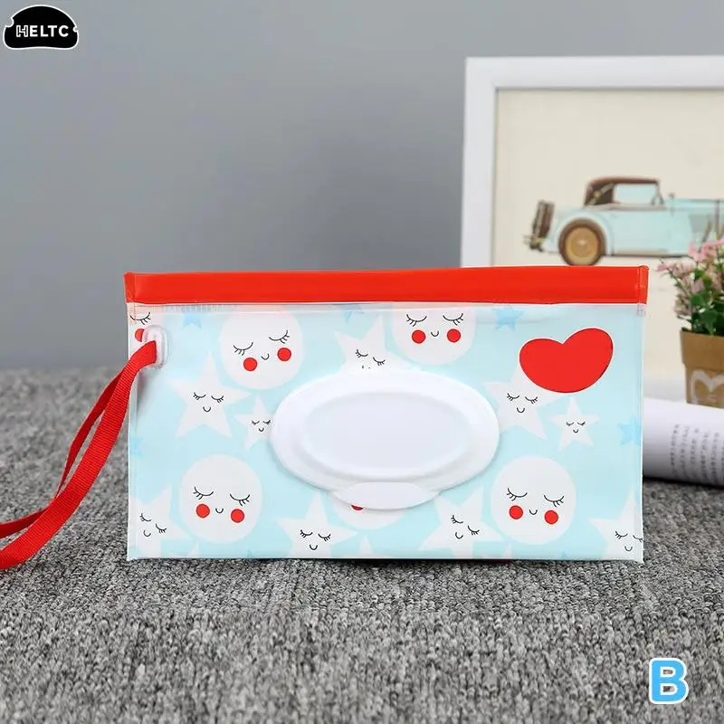 Portable Baby Wet Wipes Bag Tissue Box Container Eco-friendly Reusable Wipes Storage Clamshell Baby Cleaning Wipes Box Hygiene