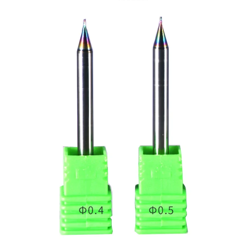 Carbide End Mill For Aluminum DLC Coated With Small Diameter Cutter  Mini Cnc Milling Machine Tool Tungsten Steel Milling Cutter