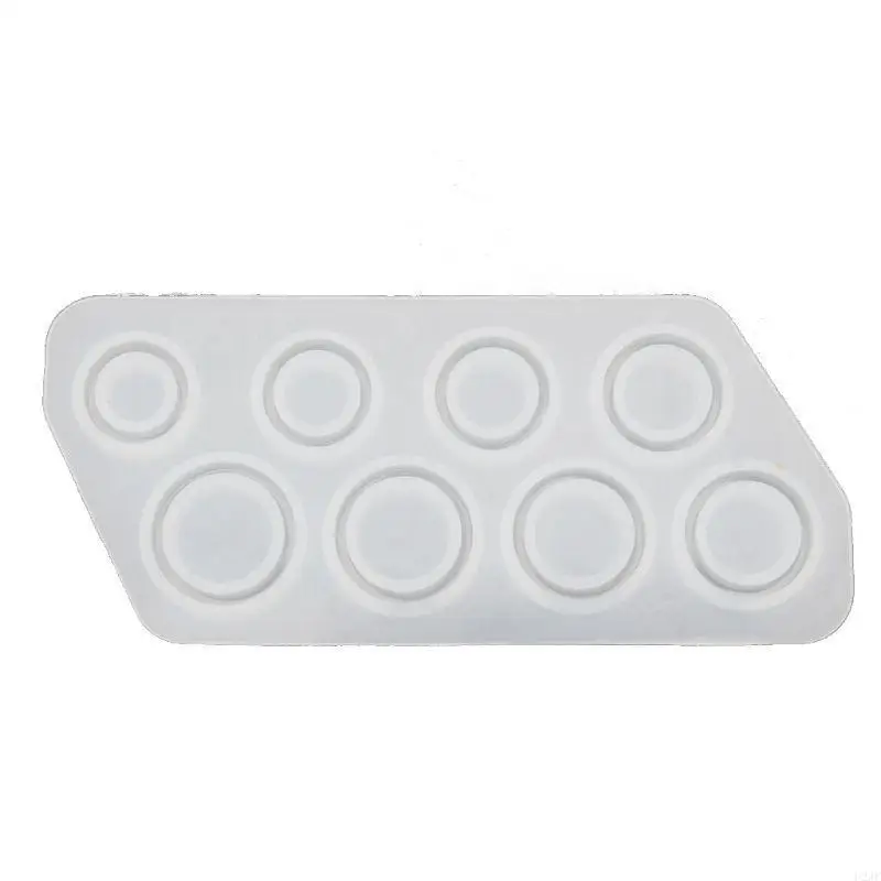 8 Pcs/set Resin Ring Molds Silicone Ring Molds Assorted Sizes Ring Casting Mold