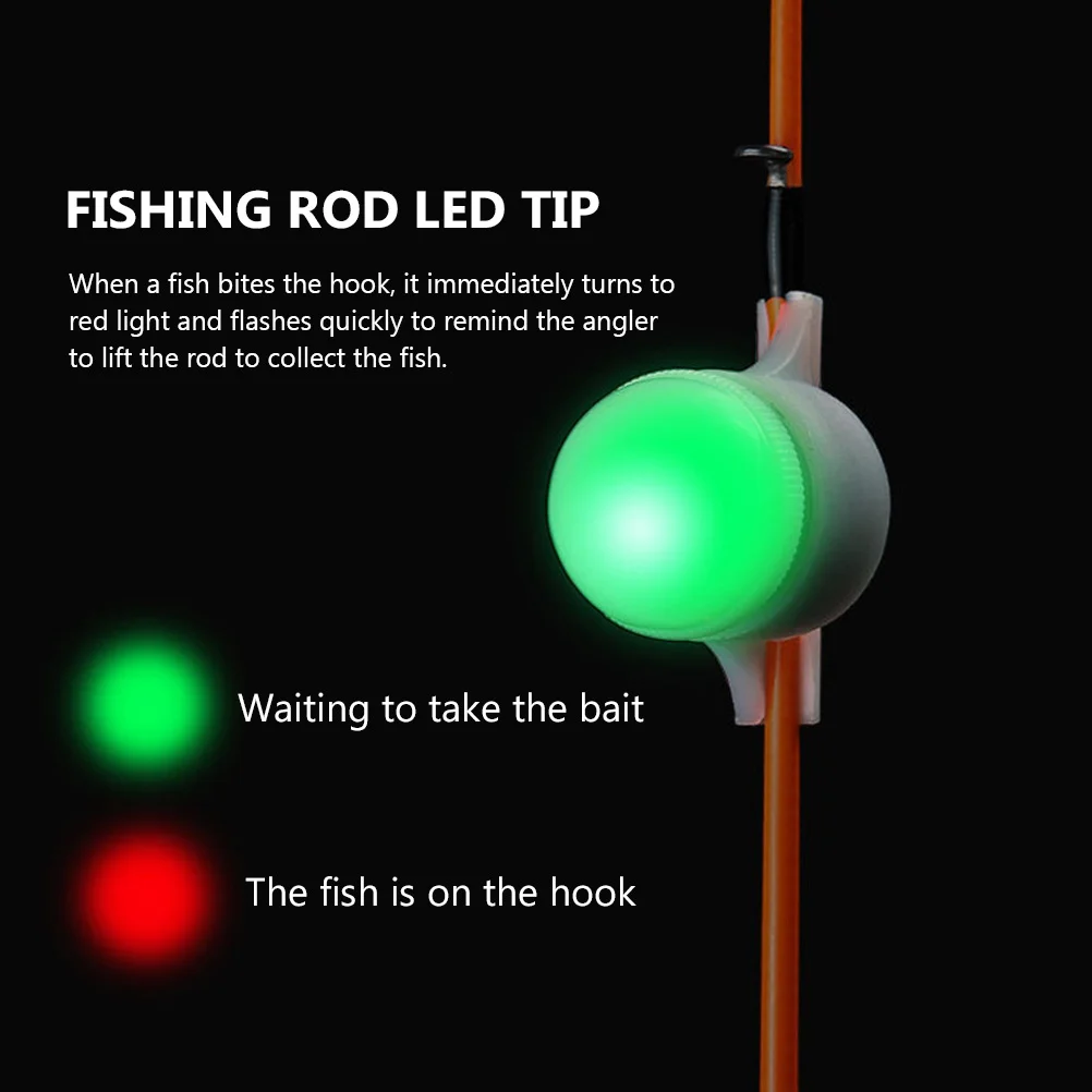 

1Pcs Fishing Alarm Light LED Rod Tip Night Fishing Automatic Sensor Flash Light Durable Rod Alert for Bite Warning