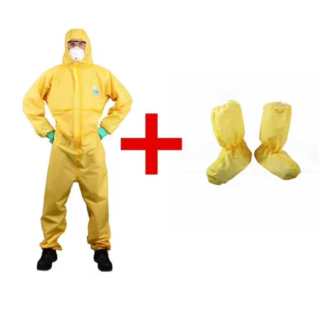 One Piece Chemical Protective Clothing Work Coverall Hazardous Chemical Liquid Sulfuric Acid And Alkali Resistant Protection