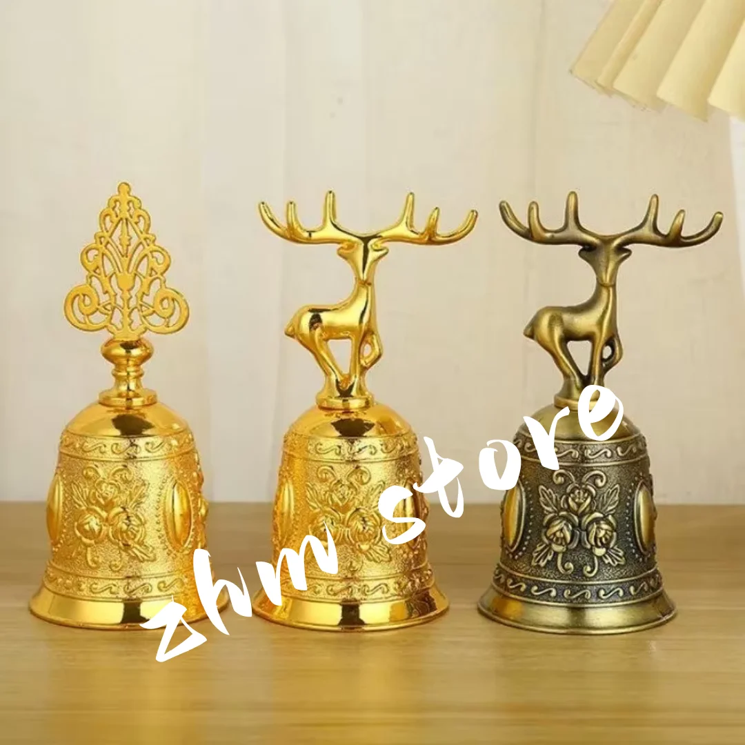 High-End Deer Bell Rose Hand Bell for Bar Restaurant Dinner Table New Hand Bell Kitchen Bells Metal