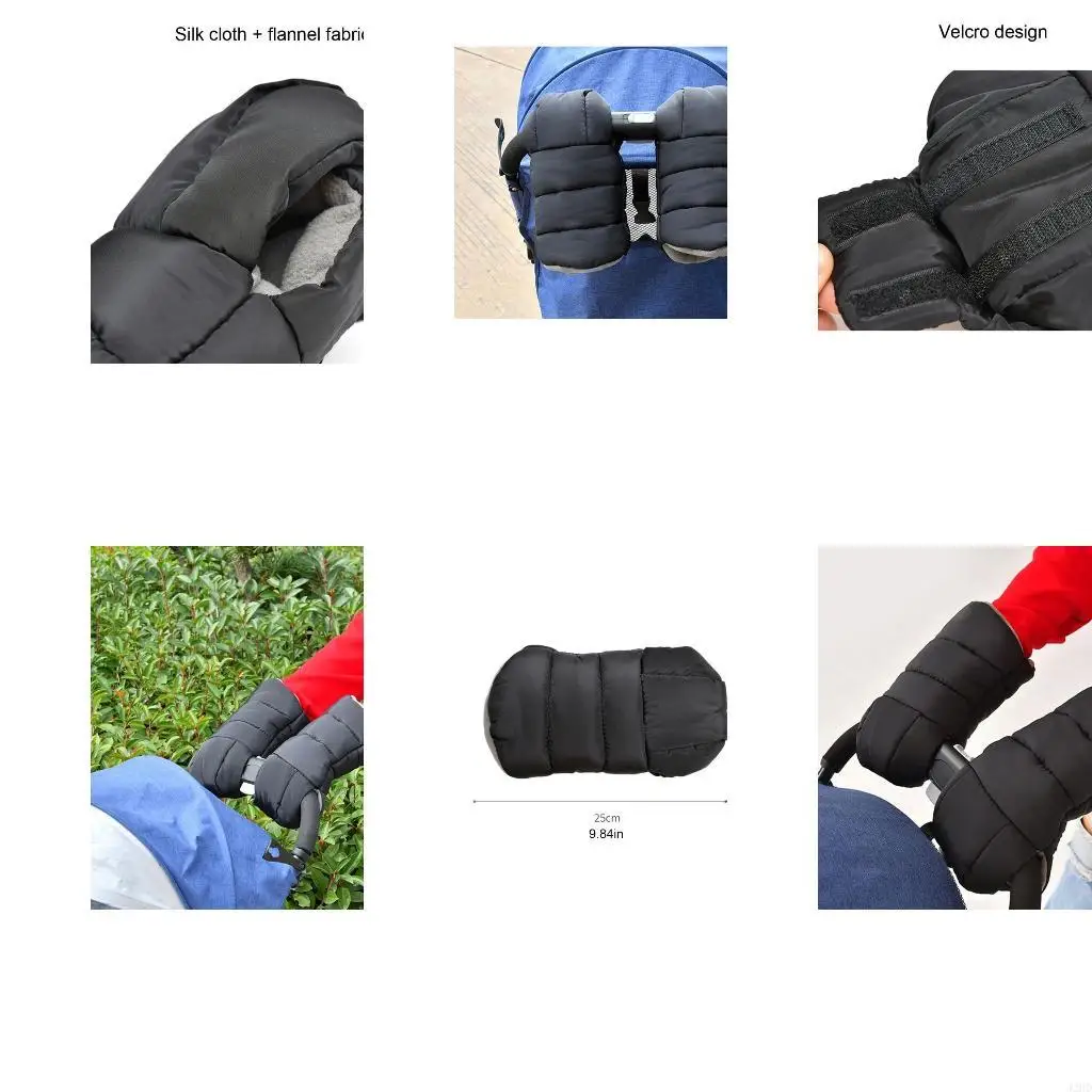 

J2HD for Extra Thick Winter Warm Stroller Gloves Warmmuffs Waterproof Anti-Freeze Hand Muff Kids Baby Pram Pushchair Warmer