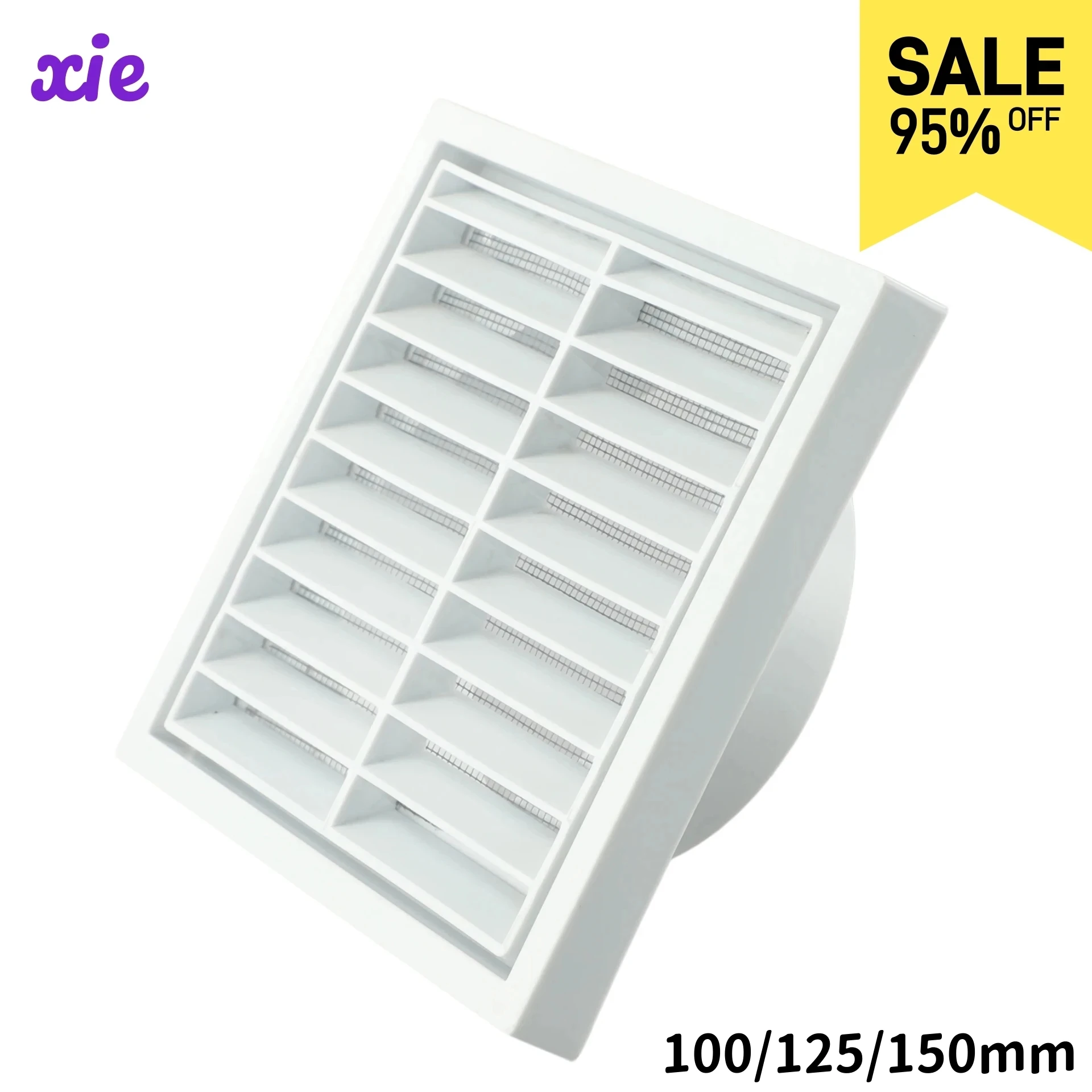 Efficient Ventilation Grille Dur-able PP Material  Suitable For Wall Or Ceiling Openings  Vermin And Rodent Protection White