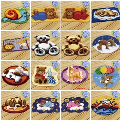 Cute Bear Series DIY Carpet Latch Hook Rug Kits Cartoon Animals Segment Embroidery Materials Package Latch-Hook-Kit knooppakket