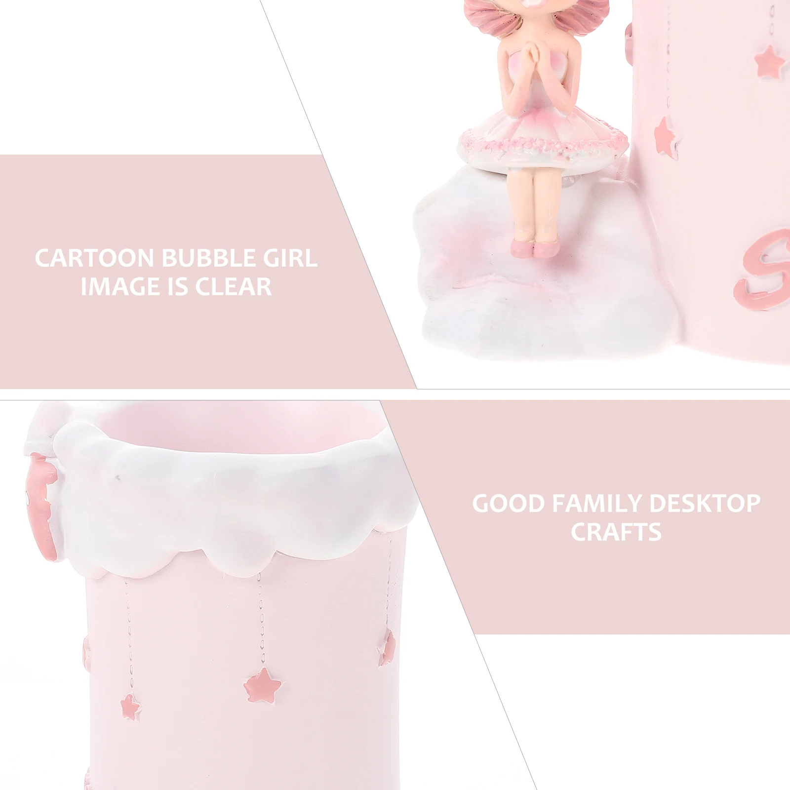 

Lovely Bubble Girl Pen Holder Cartoon Desk ganizer Storage Container for Pens Pencils Scissors Rulers Stylish Home Decor Item
