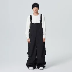 Women Men Snowboarding Trousers New 2025 Winter Outdoor Ski Strap Pants Breathable Overalls Waterproof Sport Warm Skiing Pants