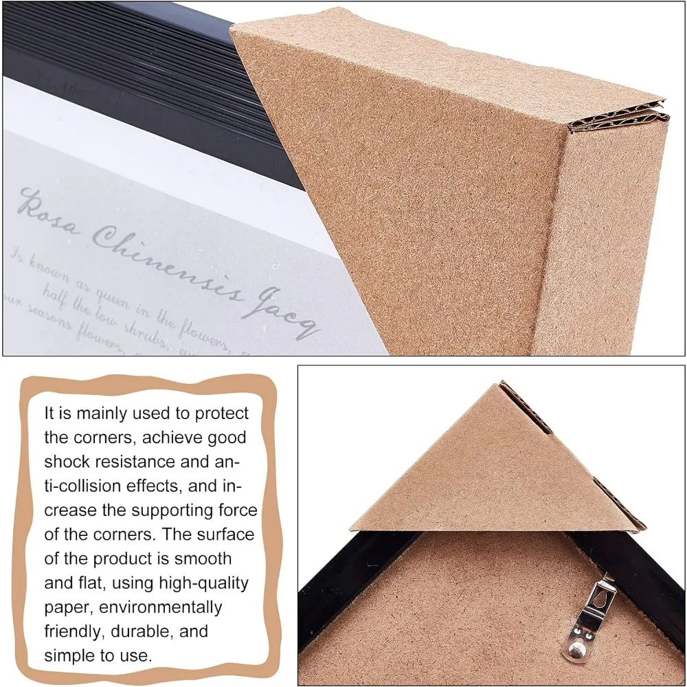 100pcs Frame Corner Protectors Cardboard Protectors Frame Cardboard Corner Protectors for Shipping Packing or Moving Fits