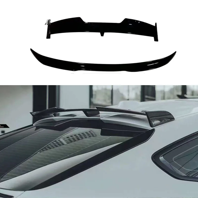 Black Spoiler Wing For BMW X6 G06 Spoiler Top Wings Black Lip Body Kit Splitter Trunk Trim Affix Stick Car Accessories