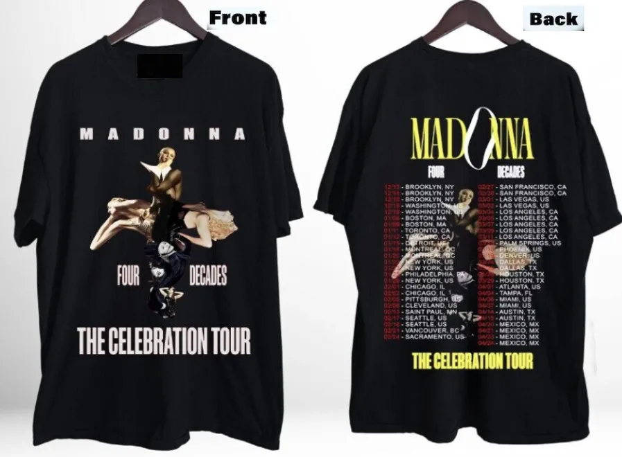 

Футболка с надписью «Madonna Tour», 2024