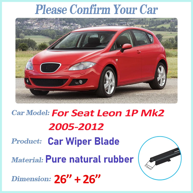 

Щетки стеклоочистителя автомобиля для Seat Leon 1P Mk2 2007, аксессуары 2005-2012, авто, высококачественные щетки переднего стекла, инструмент для ветрового стекла
