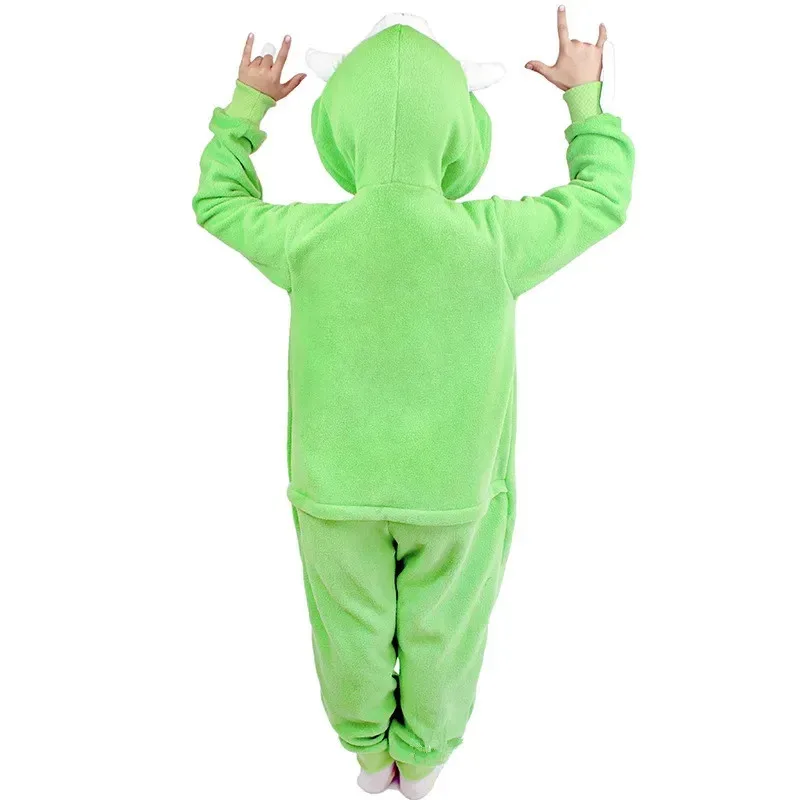 Kids Boys Monsters University Mike Wazowski Halloween Costume Funny Cute Homewear Monster Animal Jumpsuit Cosplay Kigurumis