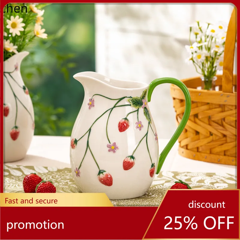 

Zml large capacity milk jug, water pitcher, juice dispenser, vase, floral arrangement pot - multi-purpose home decor