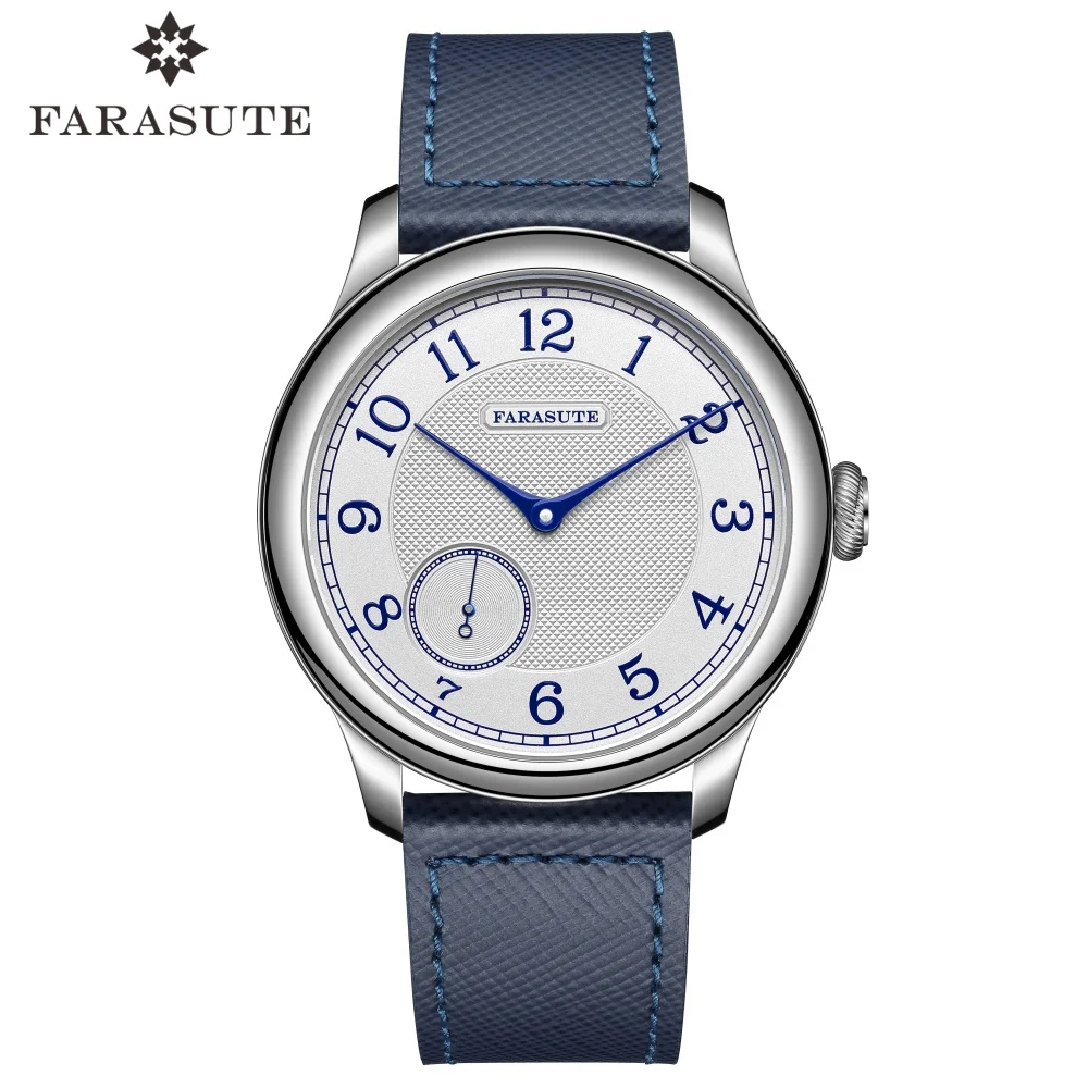 

FARASUTE NEW Machinery Men Watch Salmon Dial St17 Manual Mechanical Watch Small Second Vintage Bonklip Bracelet