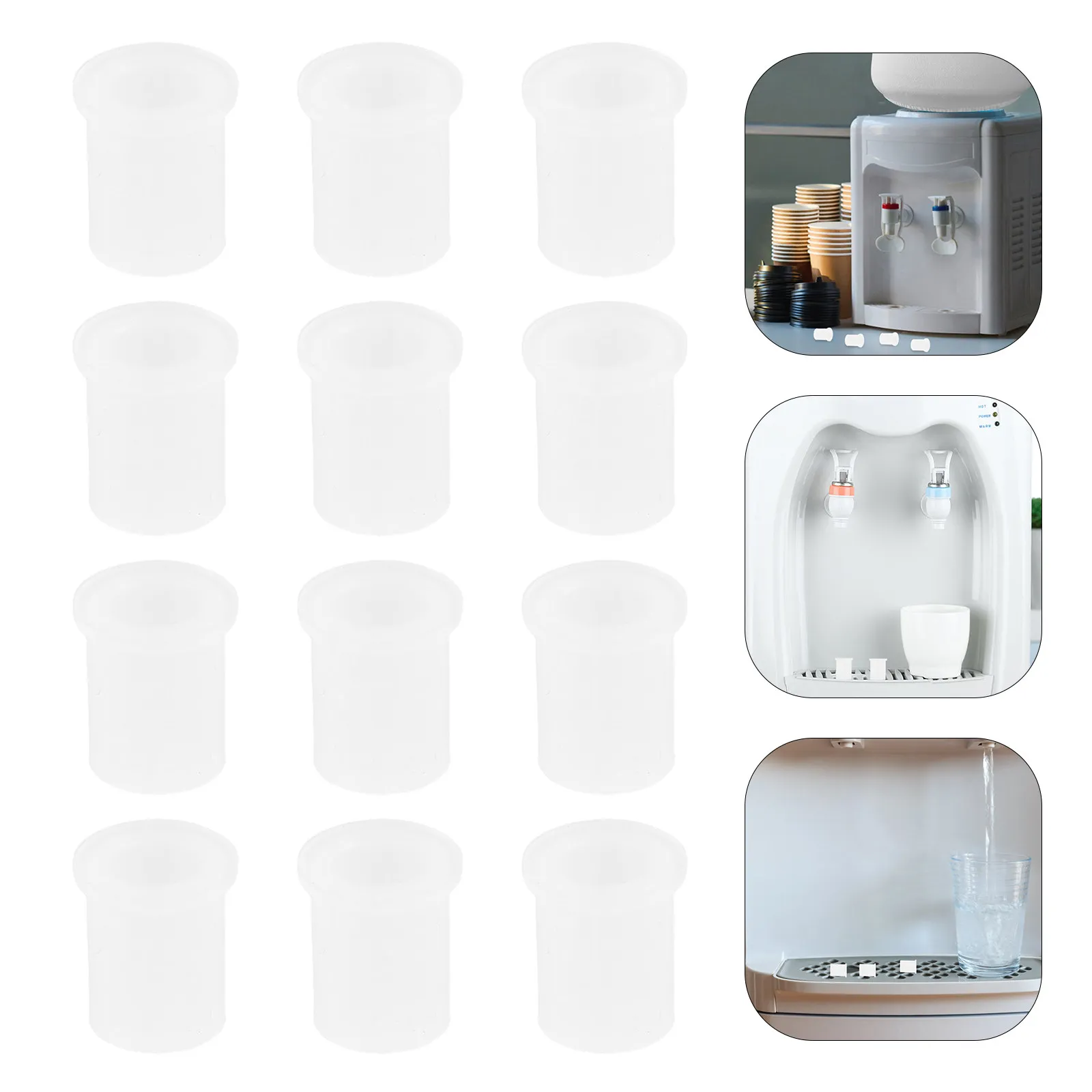 12pcs Thickened Silicone Plug 8mm Universal Leak-Proof Stopper Drain Silicone End Cap For Water Cooler Dispenser Spout Outlet