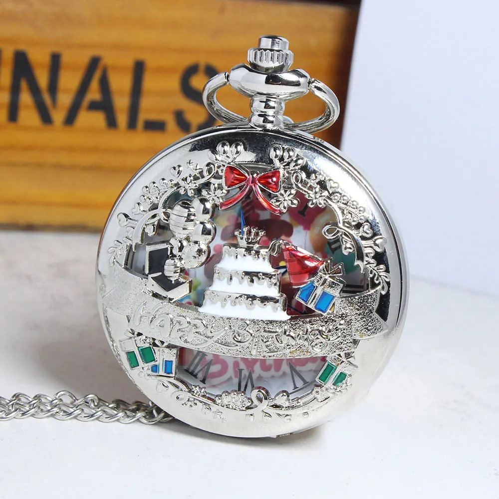 Christmas Gift Gold Quartz Pocket Watch Man Vintage Kids Children New Year Orologio Male Ladies Men Pendant Necklace Chain Clock