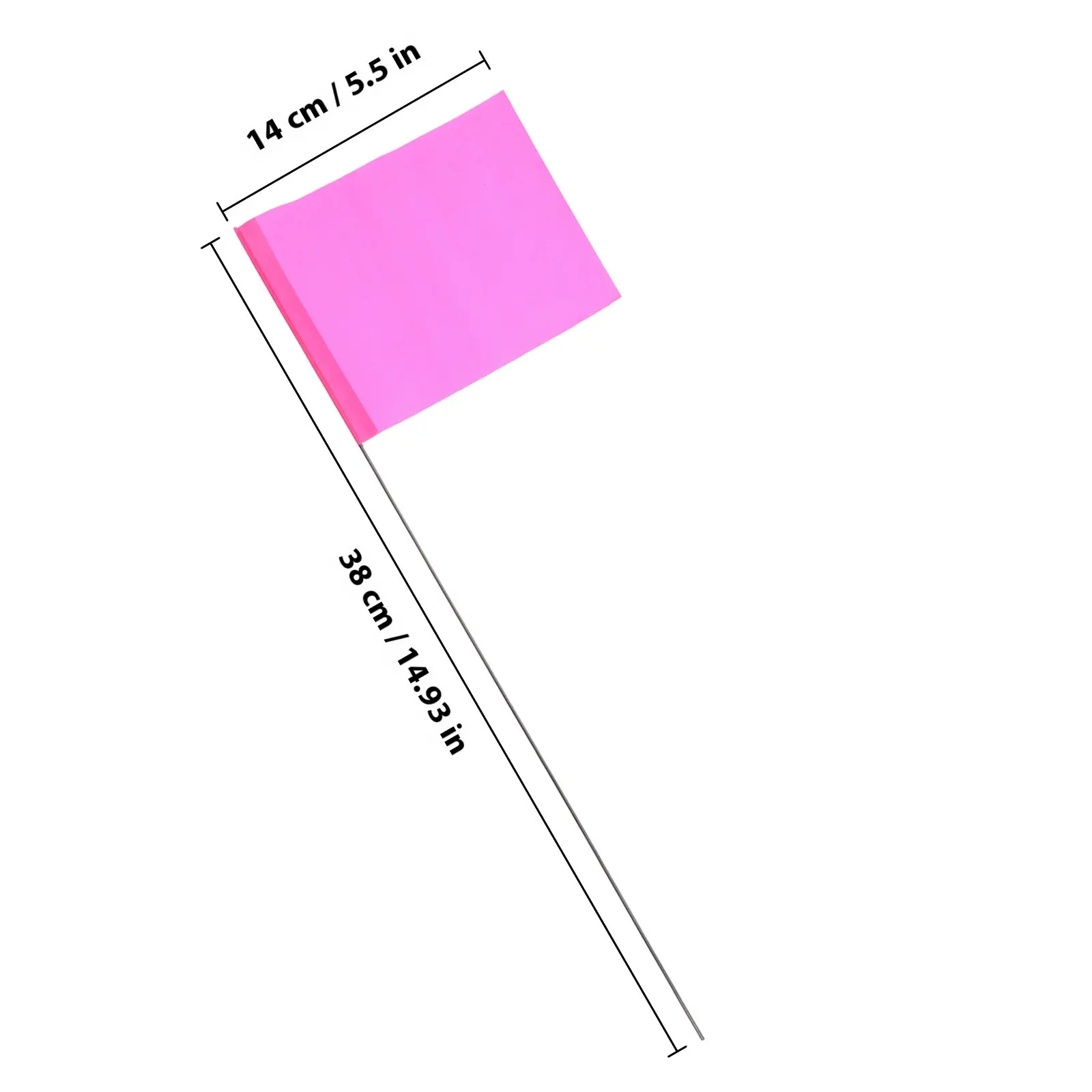 50Pcs Lawn Flag Markers for Surveying Landscaping Boundaries Driveways Gardens and Plant Identification