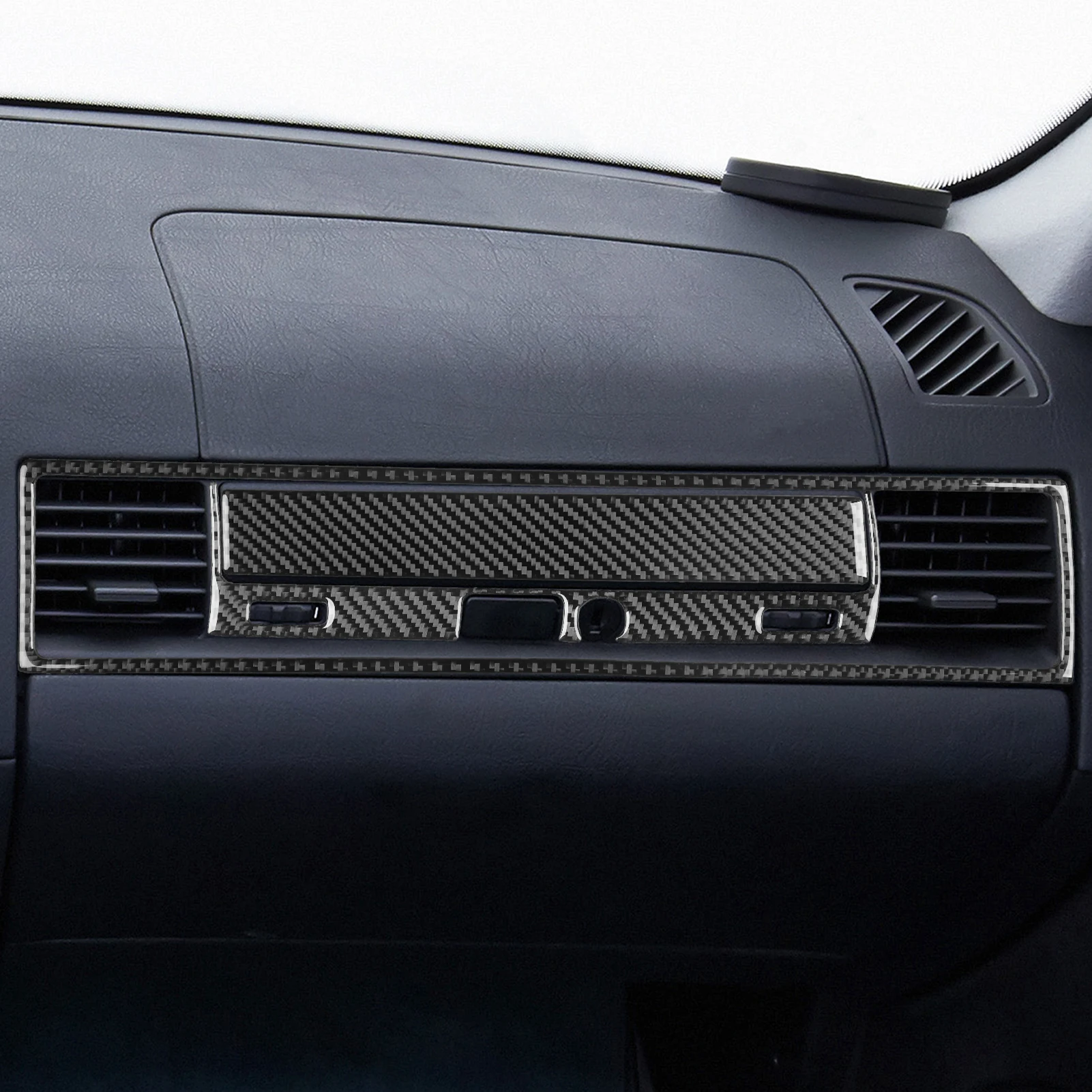 For BMW 3 Series E36 1994-1996 Carbon Fiber Co-driver dashboard storage Panel Cover Car Interior Accessories Decorative Stickers