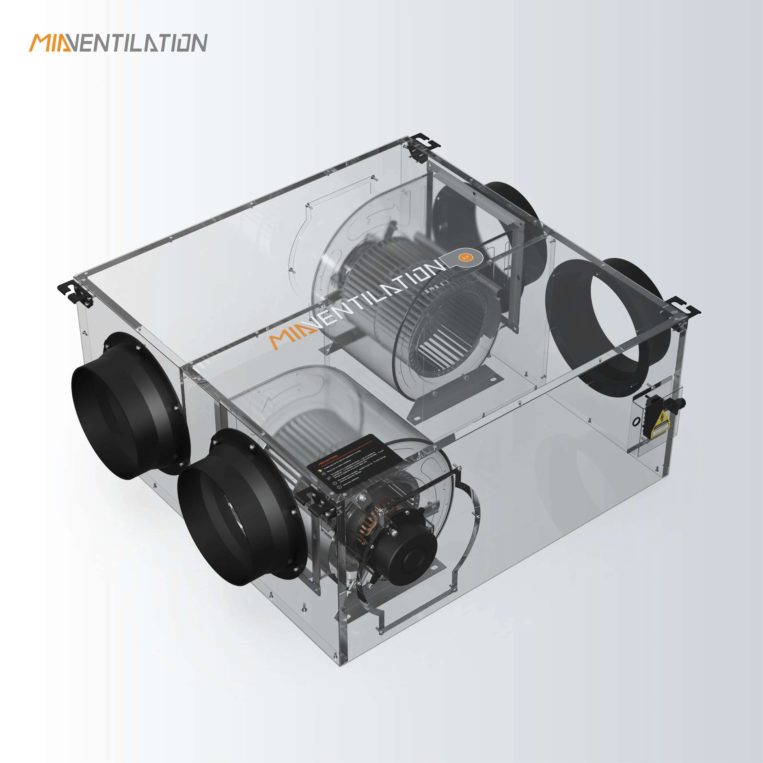 Quality Inspection Outdoor Ventilation 1500 Cmh for Flow Double Bidirectional Fresh for Conditioning Fan HVAC System