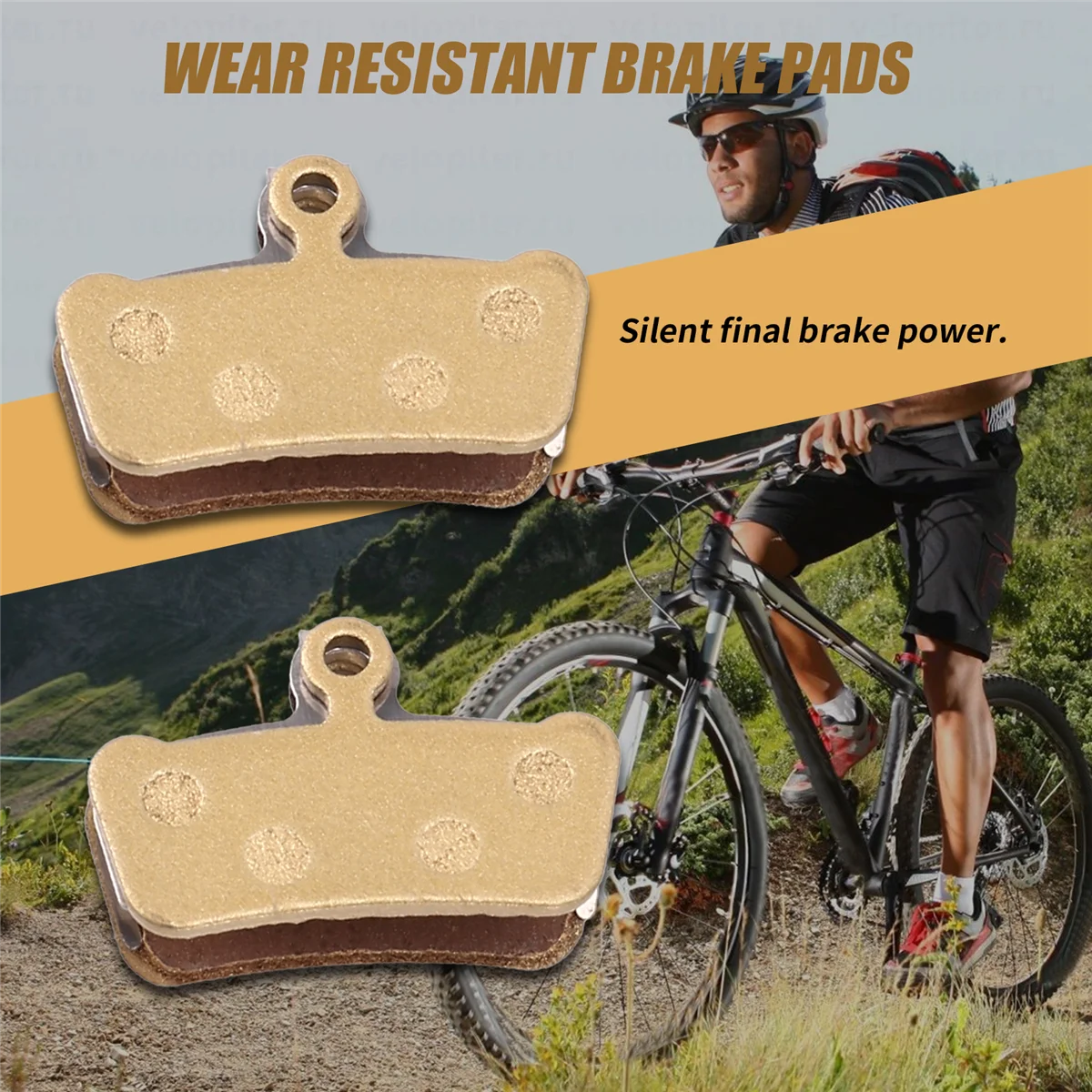 RIRI 2 Paar Mountainbike-Scheibenbremsbeläge aus Metall für SRAM Guide RSC/RS/R Avid XO E7 E9 Trail 4 Kolben