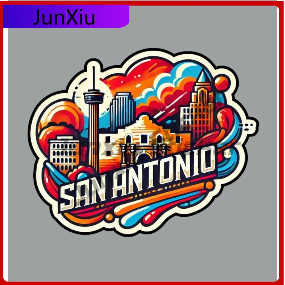 

San Antonio Texas Travel Sticker Custom Decals Bicycle Accessories for Car Bicycle Skateboard Cover Scratch Fridge or Laptop SUV