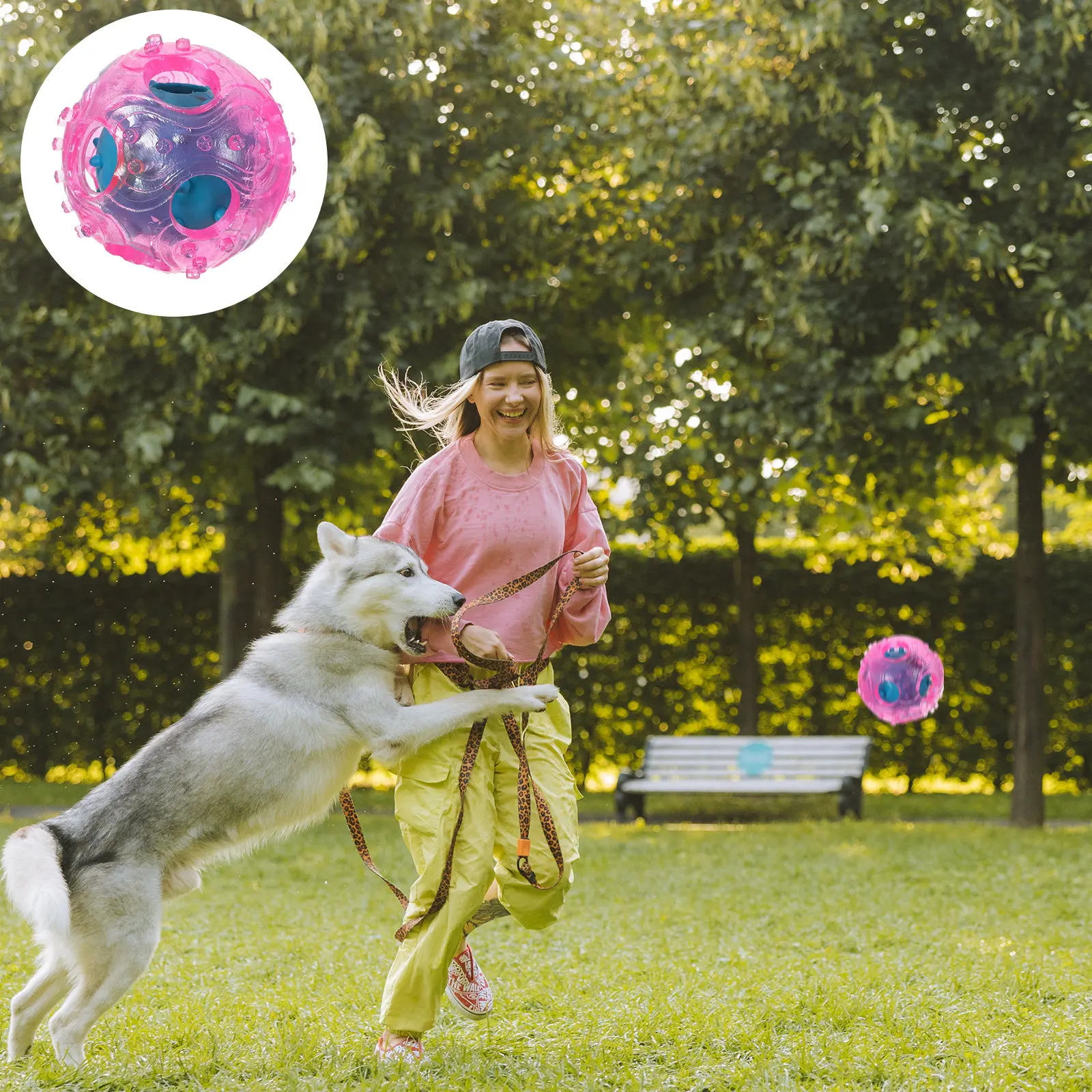 Interactive Treat Nail Ball for Dogs Slow Feed Dispenser Promotes Active Feeding Reward Training Rolling Fun Ball