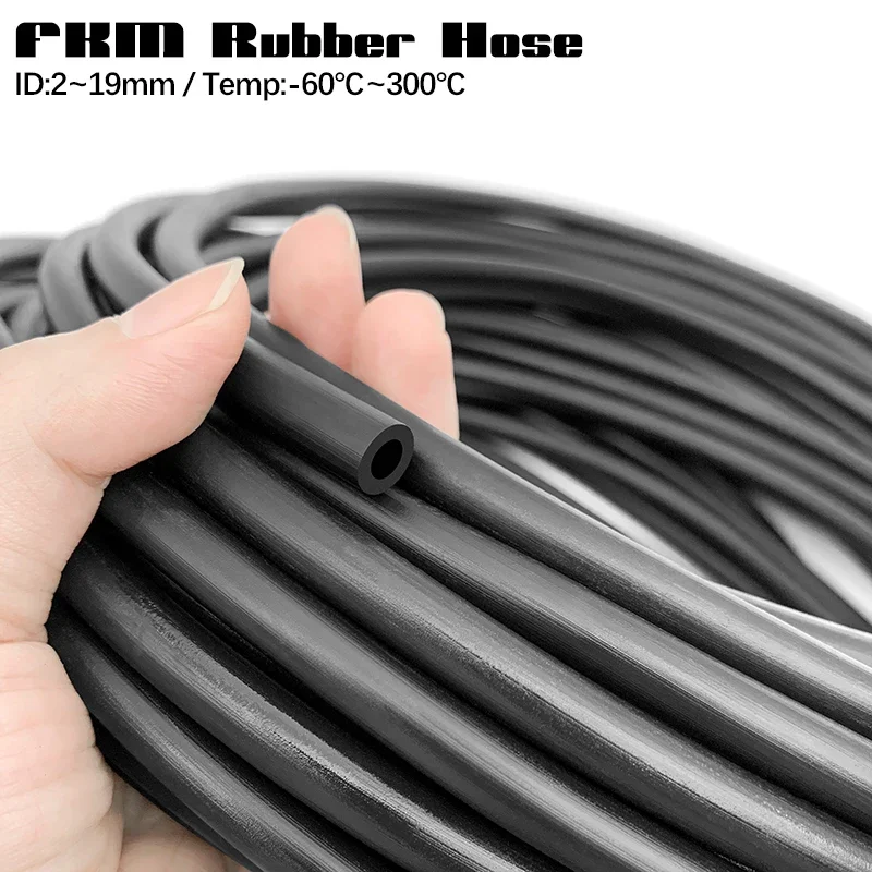 Black Fuel Hose 3M Fluoroelastomer Hose High Temperature & Corrosion Resistant Fuel Hose 2mm /3 /4 /5 /6 /8/1012/14/16/18mm