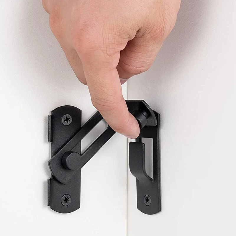 Chiusura a scatto con gancio per cancello di sicurezza per fienile a 90 gradi, protezione della privacy per serratura antica per porta scorrevole del fienile