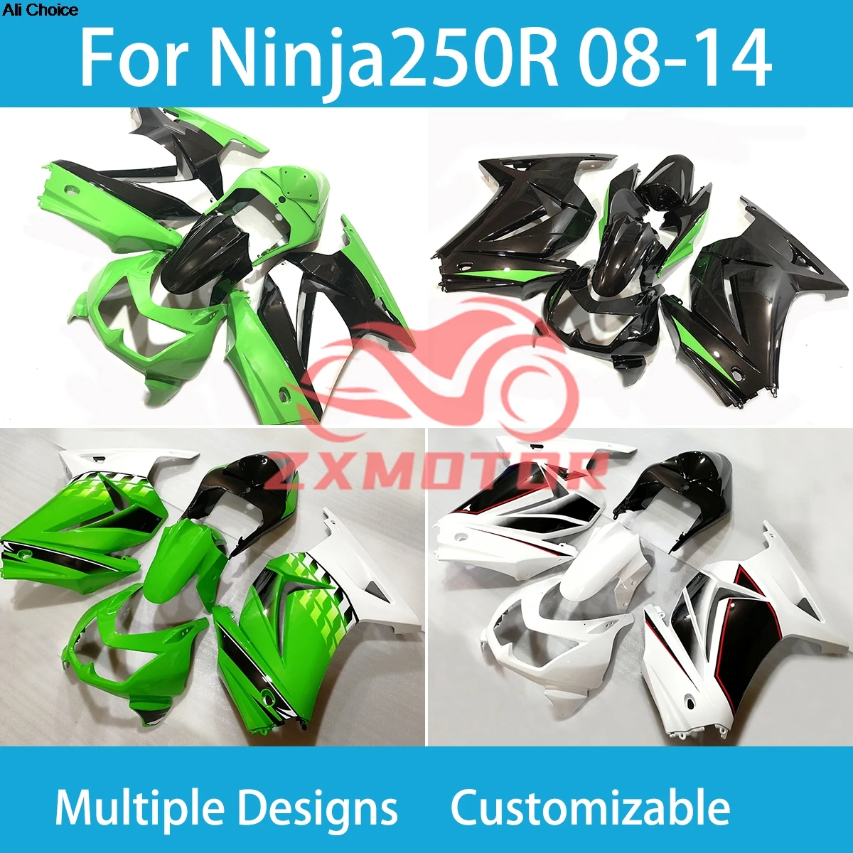 

Fairing Kit for Kawasaki ZX250R 08 09 10 11 12 13 14 15 16 Motorcycle Bodywork Fairings Ninja 250R 2008-2011 2012 2013 2014