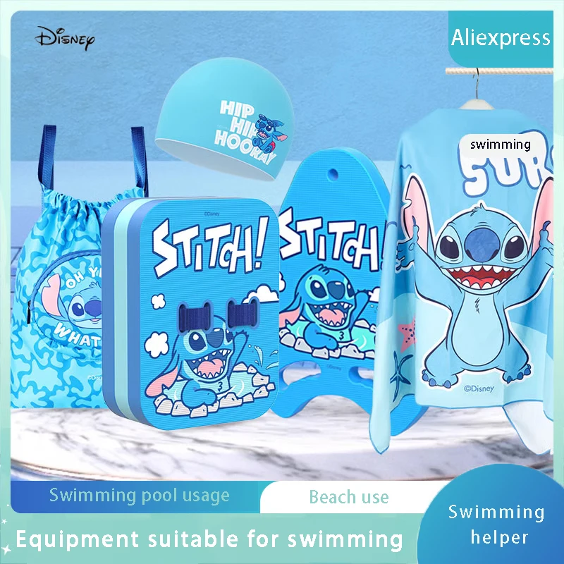 

Disney Stitch Kickboard Child Swim Back Float Swimming Equipment Float Beginner Auxiliary Triangle A Board High Buoyancy Swimmin