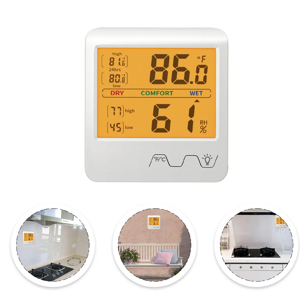 Thermometer Mini Home Temperature Gauge Electric Digital Multi-functional Hygrometer LCD Electronic Multifunction Household