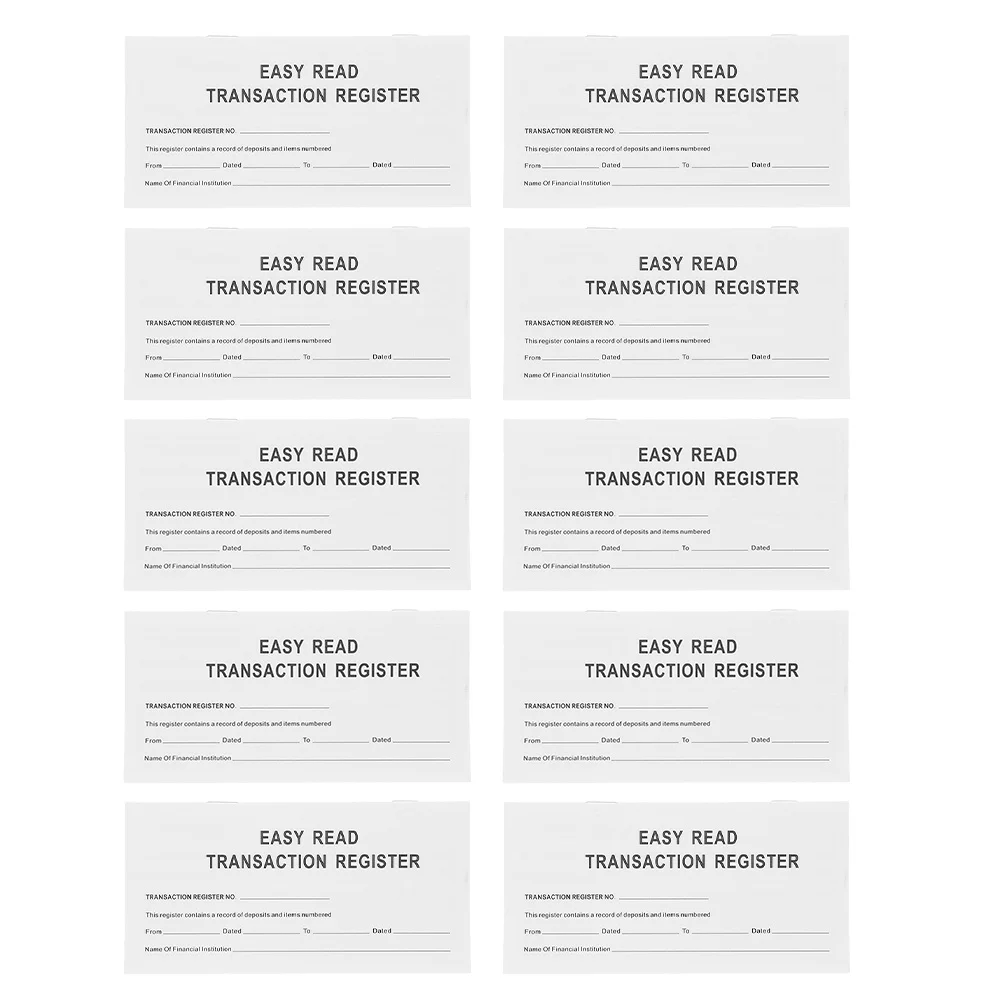 10 pz Checkbook Register Blank Notebook finanziario Libro contabile portatile per il monitoraggio delle transazioni con calendario 2024-2026
