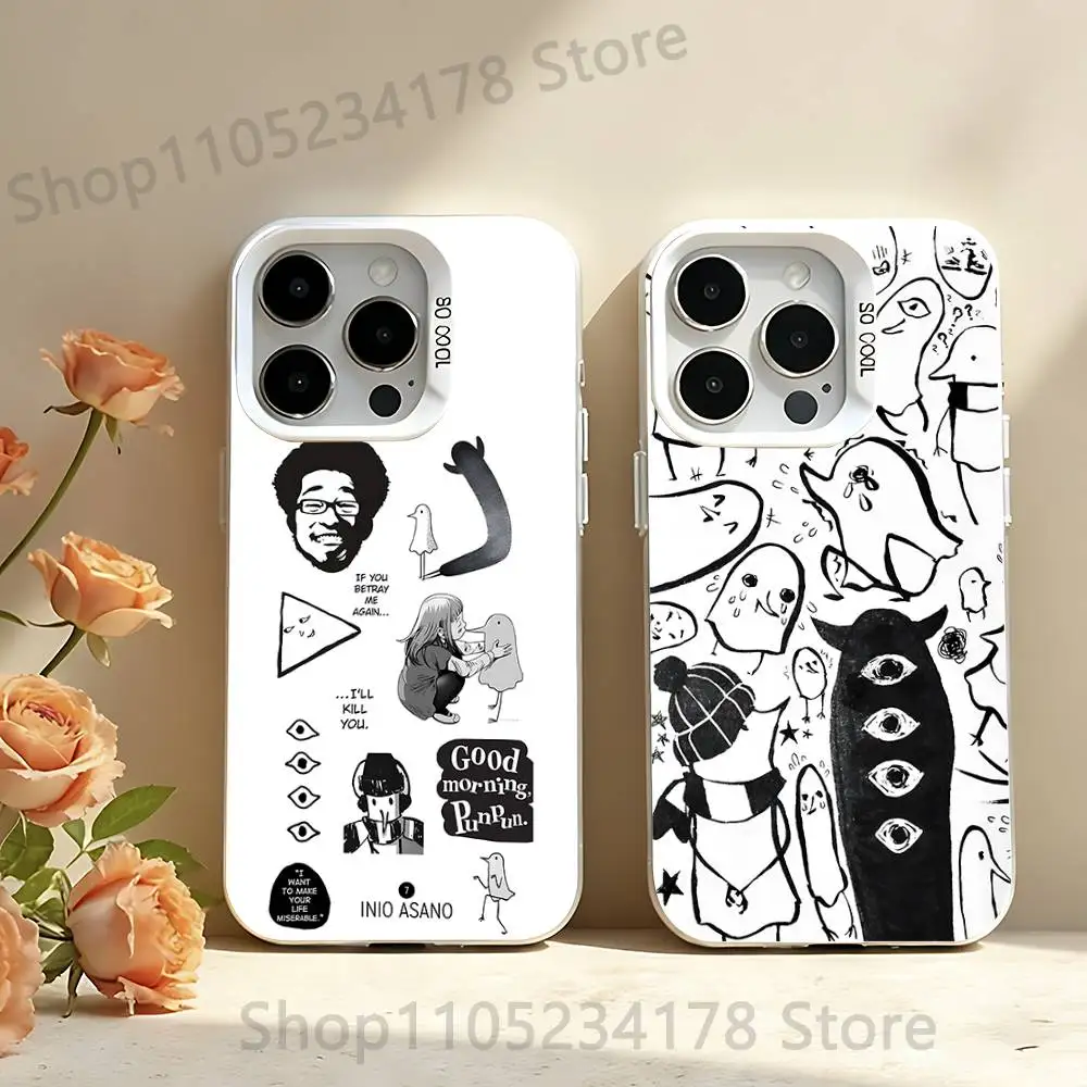 

Goodnight Oyasumi Punpun Phone Case For iPhone 17,16,15,14,13,12,11,Pro,Max,Plus,SE,Air,Mini Anti Fall White Bumper