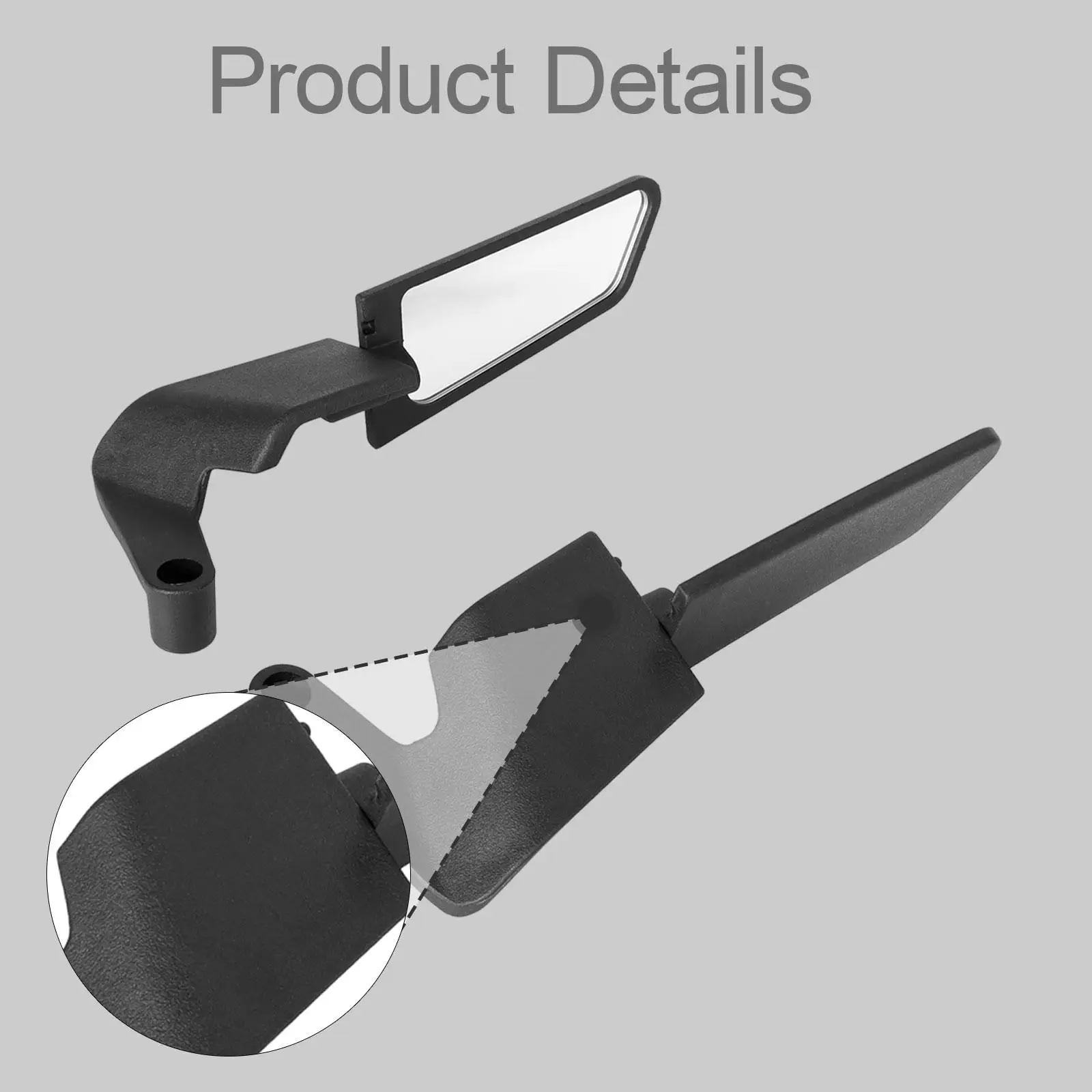

Motorcycle Rearview Mirror Easy to Install Black Wind Wing Spare Parts for Honda Kawasaki Yamaha Ducati Scooter Electric Bicycle