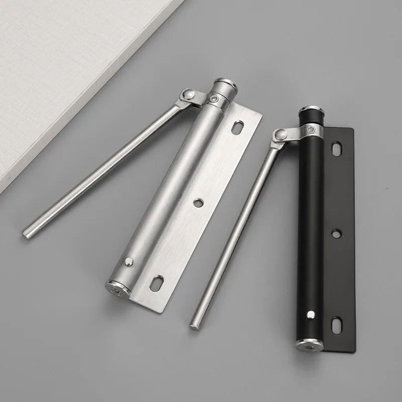 1pc Lightweight Stainless Steel Automatic Door Closer Device Is Quiet And Suitable For Residential Use With Screw Accessories