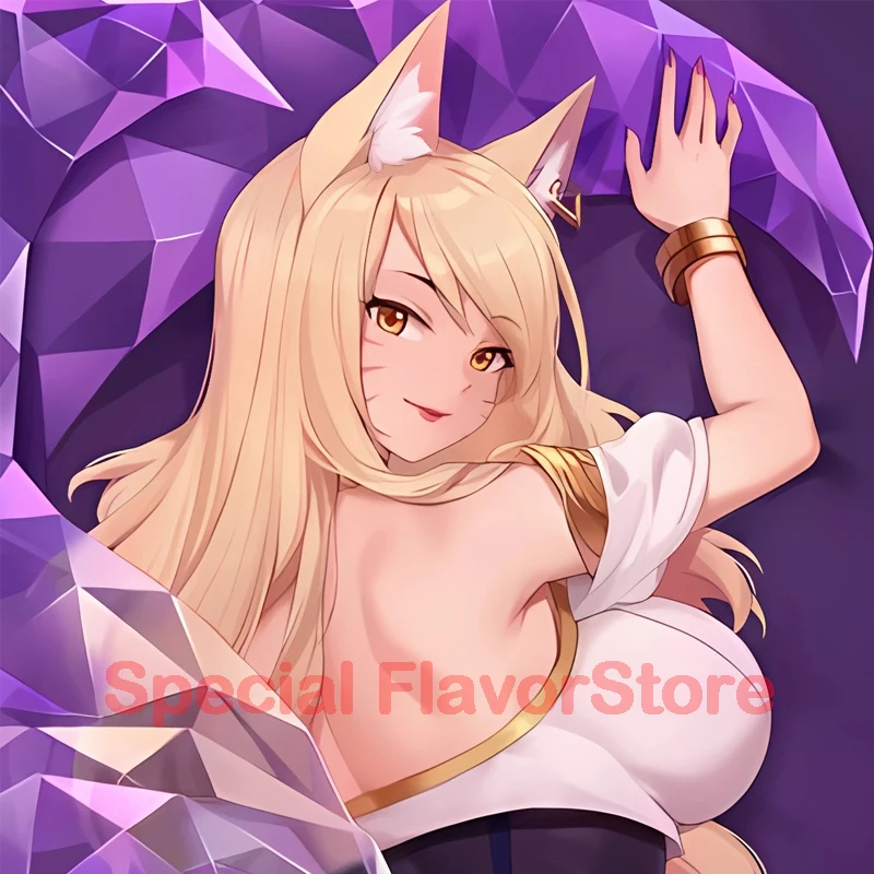 Dakimakura anime Ahri League of Legends Double-sided Print Life-size body pillows cover Adult pillowcase