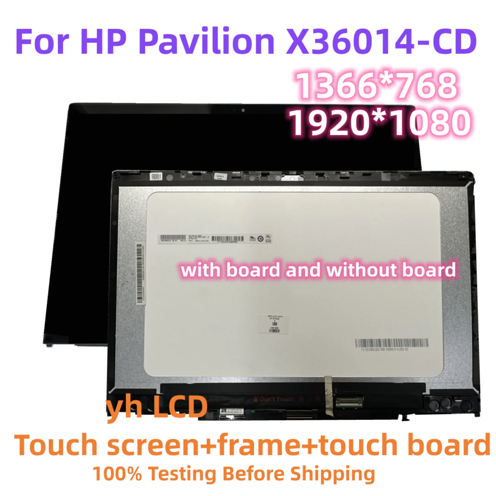 14Inch Touch For HP Pavilion X360 14-CD 14 CD Series Laptop LCD Display ...