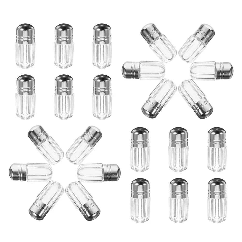 

24Pcs Travel Medicine Bottle Clear Plastic Mini Storage Bottles for Capsules Portable Pill Dispenser with Leakproof Cap