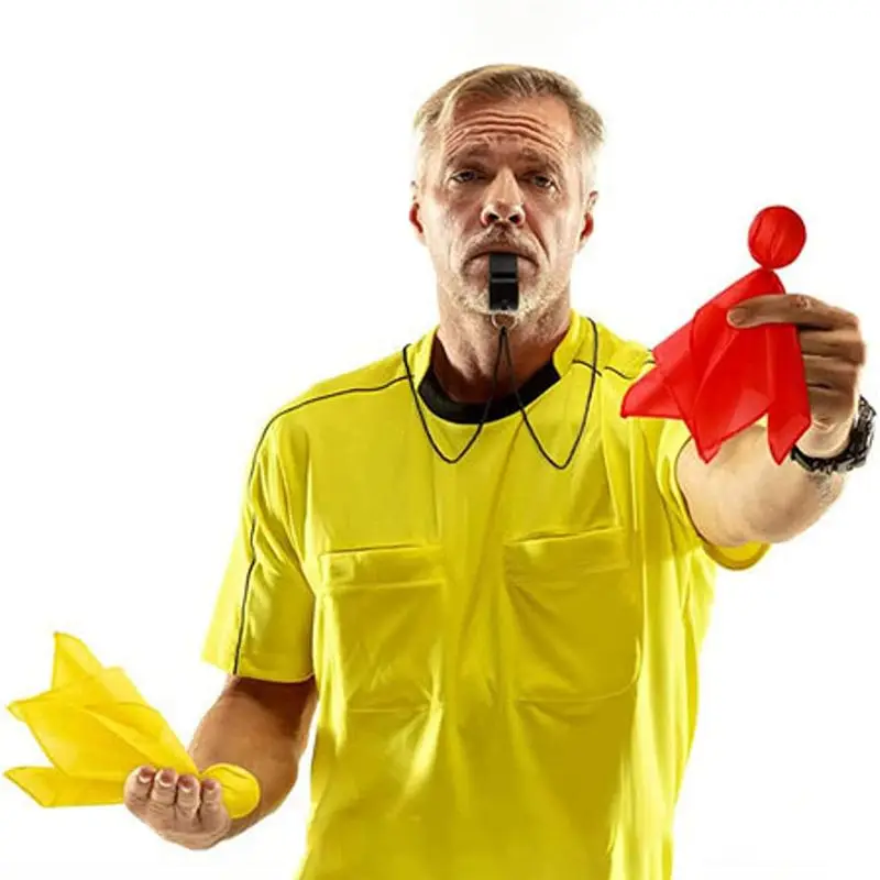 ABXY 6 Pieces Penalty Flag Football Challenge Flags Football Referee Flag Sports Fan Tossing Flags Party Accessory Red+Yellow