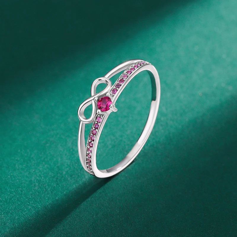 Light Luxury and Elegant Authentic S925 Silver Color Bow Women's Wedding Ring