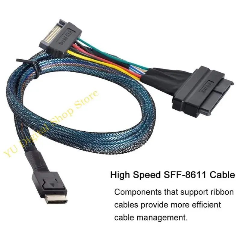 96BA High Speed Hard Disk Data Cable Data Cable SFF8611 To SFF8639 Hard Disk Cable
