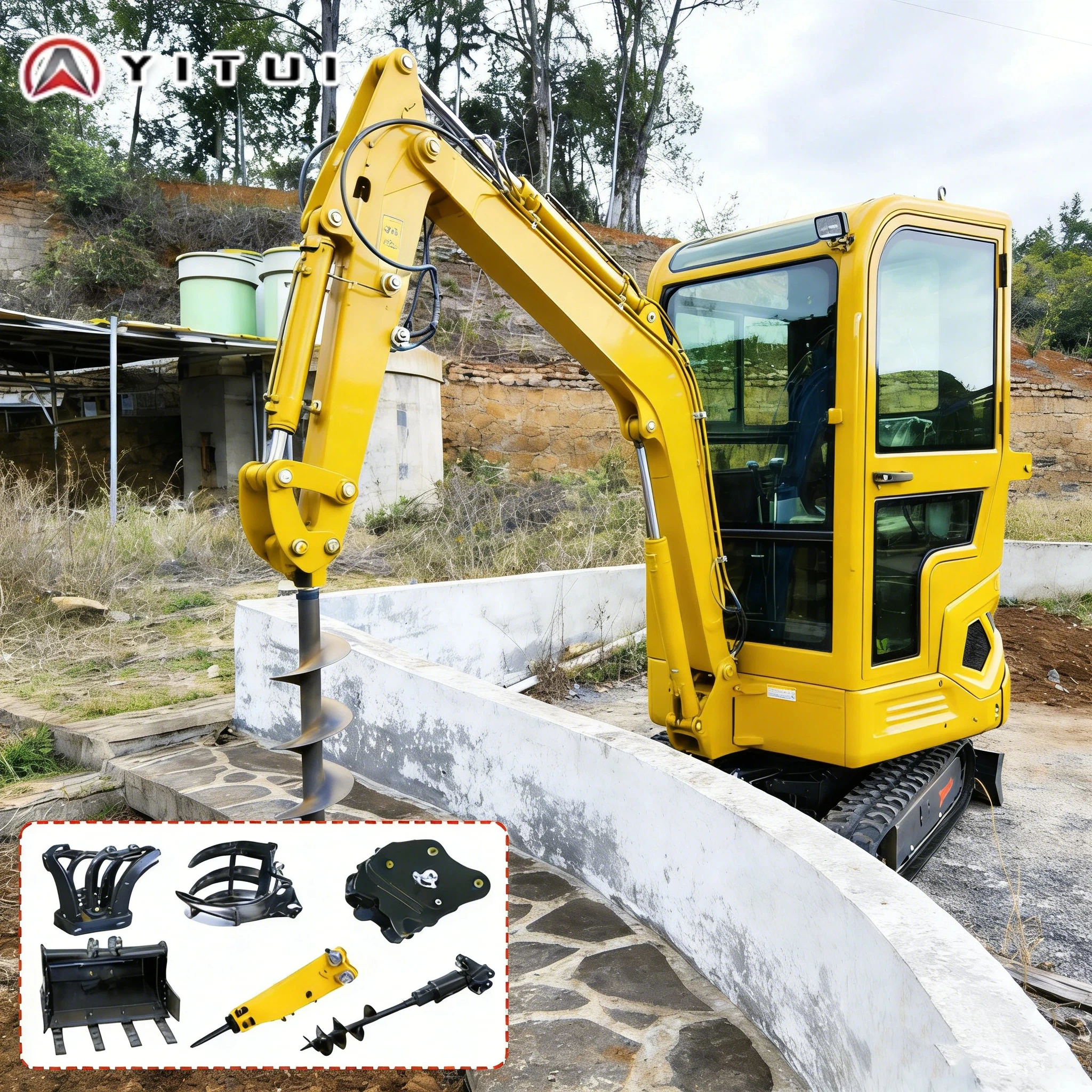 

Low Noise Customized 1.7 Ton Mini Excavator Compact Heavy-Duty Digger With Personalized Settings Strong Digging Force