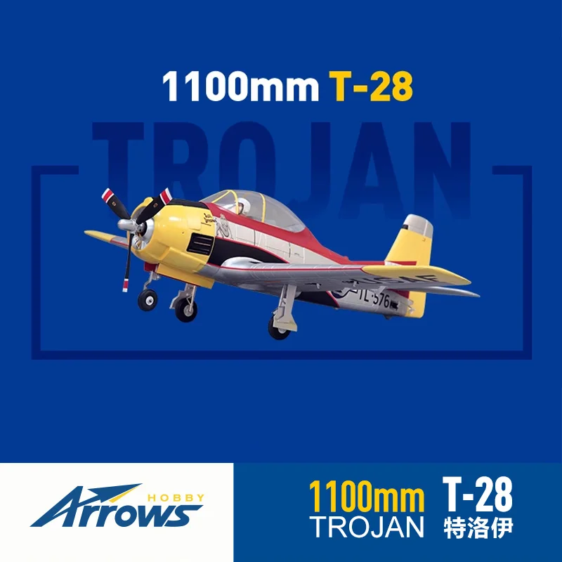

Blue Arrow T-28 1100 мм модель с дистанционным управлением, модель истребителя, электрический самолет с дистанционным управлением с фиксированным крылом
